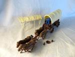 Classic Toy Soldiers, Inc Marx Conestoga Covered Wagon, with 4 Horses, Two Tops and Driver in 54mm by Classic Toy Soldiers, Inc