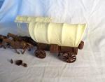 Classic Toy Soldiers, Inc Marx Conestoga Covered Wagon, with 4 Horses, Two Tops and Driver in 54mm by Classic Toy Soldiers, Inc