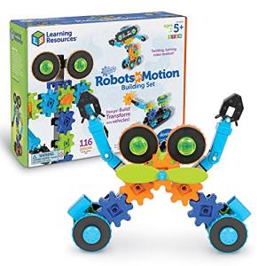 Learning Resources Gears! Gears! Gears! Robots in Motion Building Set, Robot Toy, STEM Robot, Engineering Toy, Robot Toy for Kids, STEM, 116 Pieces, Ages 5+ by Learning Resources
