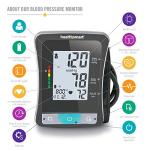 HealthSmart Digital Blood Pressure Monitor with Automatic Upper Arm Cuff that Displays Blood Pressure, Pulse Rate and Irregular Heartbeat, Stores up to 120 by HealthSmart