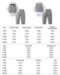 DISAUR Baby Boy Clothes Toddler Boy Outfits, 4PC Gentleman Dress Romper + Vest + Pants + Bow Tie Cotton Suit Setï¼Grayï¼3-6 monthsï¼ from 