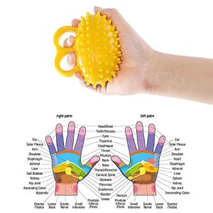 Hand Therapy Ball Finger Ball Exerciser Grip Ball & Hand Strengthener Trainer Balls for Arthritis Finger Physical Training Tool Elderly Hand Ball Strength Squeeze Flexible by Fanwer