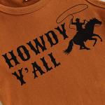 Muasaaluxi Western Baby Boy Clothes Sleeveless Cow Print Tank Top T-Shirt Shorts Bottoms 2Pcs Summer Clothes 0-3T (Caramel, 12-18 Months) by Muasaaluxi