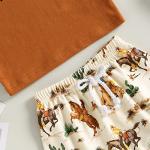 Muasaaluxi Western Baby Boy Clothes Sleeveless Cow Print Tank Top T-Shirt Shorts Bottoms 2Pcs Summer Clothes 0-3T (Caramel, 12-18 Months) by Muasaaluxi