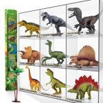 TEMI Dinosaur Toy Figure w/ Activity Play Mat & Trees, Educational Realistic Dinosaur Playset to Create a Dino World Including T-Rex, Triceratops, Velociraptor, Perfect Gifts for Kids, Boys & Girls from TEMI