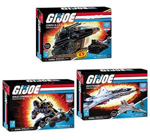 Forever Clever 3 GI Joe Military Vehicle Construction Sets, Building Kits 300 Total Pieces from Forever Clever