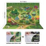 TEMI Dinosaur Toy Figure w/ Activity Play Mat & Trees, Educational Realistic Dinosaur Playset to Create a Dino World Including T-Rex, Triceratops, Velociraptor, Perfect Gifts for Kids, Boys & Girls from TEMI