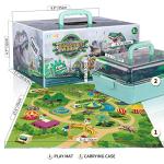 TEMI Dinosaur Toy Figure w/ Activity Play Mat & Trees, Educational Realistic Dinosaur Playset to Create a Dino World Including T-Rex, Triceratops, Velociraptor, Perfect Gifts for Kids, Boys & Girls from TEMI