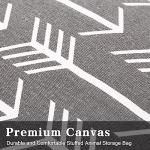 Jorbest Stuffed Animal Storage Bean Bag Chair for Kids and Adults. Premium Canvas Stuffie Seat - Cover ONLY ( Grey with White Arrows 200L/52 Gal ) by Jorbest