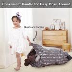 Jorbest Stuffed Animal Storage Bean Bag Chair for Kids and Adults. Premium Canvas Stuffie Seat - Cover ONLY ( Grey with White Arrows 200L/52 Gal ) by Jorbest