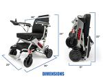 Porto Mobility Ranger Royce World's Lightest (only 40lbs) Ultra Portable, Most Compact Foldable Power Wheelchair,Weatherproof, Aircraft Aluminum, Dual Motor Airplane Ready Folding Electric Wheelchair from Portola Tech LLC