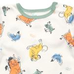 Disney Lion King Pumbaa Timon Simba Newborn Baby Boys French Terry Short Overalls T-Shirt and Hat 3 Piece Outfit Set Green/White 0-3 Months from 