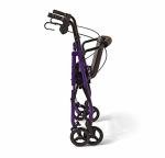 Medline Aluminum Rollator Walker with Seat, Folding Mobility Rolling Walker has 6 inch Wheels, Purple from Medline Industries Healthcare