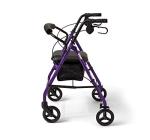 Medline Aluminum Rollator Walker with Seat, Folding Mobility Rolling Walker has 6 inch Wheels, Purple from Medline Industries Healthcare