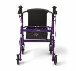 Medline Aluminum Rollator Walker with Seat, Folding Mobility Rolling Walker has 6 inch Wheels, Purple from Medline Industries Healthcare