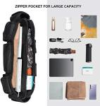 SupreGear Walker Bag, Folding Walker Basket Organizer Pouch Tote for Walker Style Rollator and Wheelchair, Hook & Loop Design, Easy Access to Zipper Pocket (Black) by J&D Tech