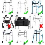 SupreGear Walker Bag, Folding Walker Basket Organizer Pouch Tote for Walker Style Rollator and Wheelchair, Hook & Loop Design, Easy Access to Zipper Pocket (Black) by J&D Tech