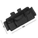 SupreGear Walker Bag, Folding Walker Basket Organizer Pouch Tote for Walker Style Rollator and Wheelchair, Hook & Loop Design, Easy Access to Zipper Pocket (Black) by J&D Tech