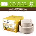 Paper Plates Heavy Duty,Paper Plates Set,Dinner Plates Set,Sugarcane Disposable Paper Plates Set Eco,9 Inch and 7 Inch Party Plates,Forks,Knives and Spoons Set for 50 People [250 PCS] from 