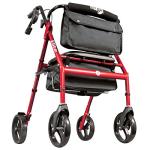 Hugo Mobility 700-961 Elite Rollator Walker with Seat, Backrest and Saddle Bag, Garnet Red by Hugo Mobility