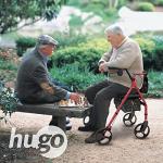 Hugo Mobility 700-961 Elite Rollator Walker with Seat, Backrest and Saddle Bag, Garnet Red by Hugo Mobility