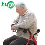 Hugo Mobility 700-961 Elite Rollator Walker with Seat, Backrest and Saddle Bag, Garnet Red by Hugo Mobility
