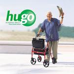 Hugo Mobility 700-961 Elite Rollator Walker with Seat, Backrest and Saddle Bag, Garnet Red by Hugo Mobility