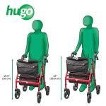 Hugo Mobility 700-961 Elite Rollator Walker with Seat, Backrest and Saddle Bag, Garnet Red by Hugo Mobility