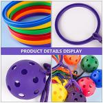 Toyvian 3Pcs Jump Leg Swing Ball Skip Jump Rope Ankle Ring Swingball Hopper Toy for Kids Recess and Adult Sports Game ( Random Color ) from Toyvian