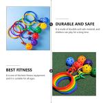 Toyvian 3Pcs Jump Leg Swing Ball Skip Jump Rope Ankle Ring Swingball Hopper Toy for Kids Recess and Adult Sports Game ( Random Color ) from Toyvian