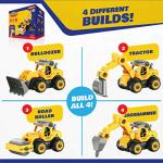 USA Toyz Lil Builders Take Apart Construction Toy for Kids - 4-in-1 Take Apart Truck with Drill, 34pc RC Truck STEM Toy Construction Vehicle Building Take Apart Toys with Electric Drill Remote Control by USA Toyz