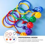 Toyvian 3Pcs Jump Leg Swing Ball Skip Jump Rope Ankle Ring Swingball Hopper Toy for Kids Recess and Adult Sports Game ( Random Color ) from Toyvian