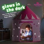 FoxPrint Princess Castle Play Tent With Glow In The Dark Stars, Conveniently Folds In To A Carrying Case, Your Kids Will Enjoy This Foldable Pop Up Pink Play Tent/House Toy For Indoor and Outdoor Use from FoxPrint