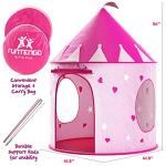 FoxPrint Princess Castle Play Tent With Glow In The Dark Stars, Conveniently Folds In To A Carrying Case, Your Kids Will Enjoy This Foldable Pop Up Pink Play Tent/House Toy For Indoor and Outdoor Use from FoxPrint