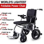 World's Lightest (Weight-30lbs) Foldable Electric Wheelchair, Travel Size, User-Friendly. (Model 1) by K KLANO