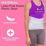 BraceAbility Women's Back Brace for Female Lower Back Pain - Lightweight Soft White Elastic Lumbar Compression Support Belt is Discreet Under Clothes for Ladies, Nurses, Walking (Medium) from BraceAbility