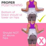 BraceAbility Women's Back Brace for Female Lower Back Pain - Lightweight Soft White Elastic Lumbar Compression Support Belt is Discreet Under Clothes for Ladies, Nurses, Walking (Medium) from BraceAbility