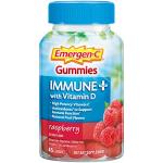 Emergen-C Immune+ Immune Gummies, Vitamin D plus 750 mg Vitamin C, Immune Support Dietary Supplement, Caffeine Free, Gluten Free, Raspberry Flavor - 45 Count by GlaxoSmithKline