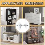 10 Pack Furniture Anchors for Baby Proofing, 2022 Upgraded 400lbs Tension Earthquake Resistant Metal Furniture Straps, Keep Baby Pet Safety from Falling Furniture, Metal White Earthquake Straps by LDIWEE