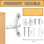 10 Pack Furniture Anchors for Baby Proofing, 2022 Upgraded 400lbs Tension Earthquake Resistant Metal Furniture Straps, Keep Baby Pet Safety from Falling Furniture, Metal White Earthquake Straps by LDIWEE