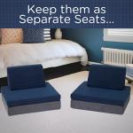 Children's Factory The Whatsit Kids Couch or 2 Chairs, Gray & Navy, CF349-068, Toddler to Teen Bedroom Furniture, Girls and Boys Playroom Sofa from Children's Factory