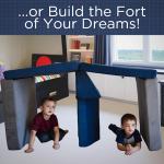 Children's Factory The Whatsit Kids Couch or 2 Chairs, Gray & Navy, CF349-068, Toddler to Teen Bedroom Furniture, Girls and Boys Playroom Sofa from Children's Factory