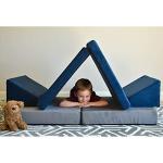 Children's Factory The Whatsit Kids Couch or 2 Chairs, Gray & Navy, CF349-068, Toddler to Teen Bedroom Furniture, Girls and Boys Playroom Sofa from Children's Factory