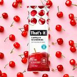 That's it. Apple + Cherry 100% Natural Real Fruit Bar, Best High Fiber Vegan, Gluten Free Healthy Snack, Paleo for Children & Adults, Non GMO No Sugar Added, No Preservatives Energy Food (12 Pack) by That's it.