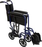 ProBasics - KTA1916SA-BL Aluminum Transport Wheelchair - 19â Wheel Chair Transport Chair - Blue by Roscoe Medical