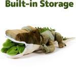 Prextex Plushlings Plush Crocodile with 3 Little Plush Baby Crocodiles Stuffed Alligator Plush Animals Playset by Prextex