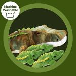 Prextex Plushlings Plush Crocodile with 3 Little Plush Baby Crocodiles Stuffed Alligator Plush Animals Playset by Prextex