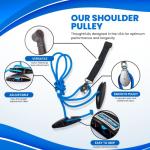 RangeMaster BlueRanger Shoulder Pulley with Patient Guide â Aids Recovery and Rehabilitation â Helps Enhance Pain Free Range of Motion â Adjustable, Web Strap Door Attachment from RangeMaster