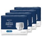 Amazon Basics Incontinence Underwear for Men and Women, Overnight Absorbency, Large, 56 Count, 4 Packs of 14 (Previously Solimo) by Amazon.com Services, LLC