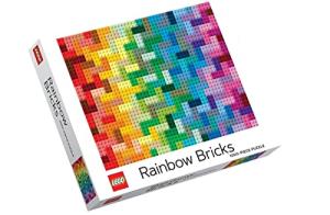 Chronicle Books Lego Rainbow Bricks 1000 Piece Jigsaw Puzzle from Chronicle Books